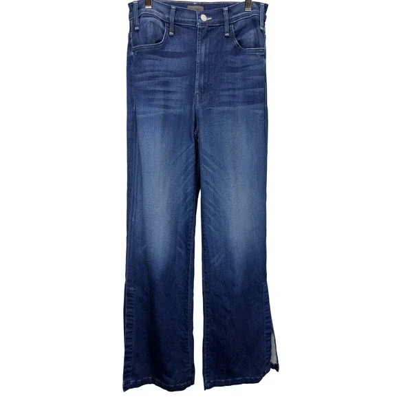 MOTHER The Hustler Sidewinder Jeans Size 29 Tongue and Chic High Rise Slit Hem - Picture 4 of 13